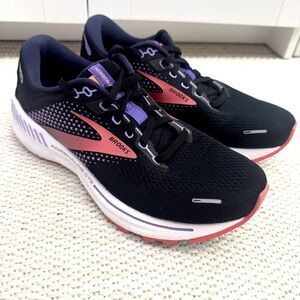 Brooks Adrenaline GTS 22 Women's Size 9 Wide D Running Shoes Black Coral Purple
